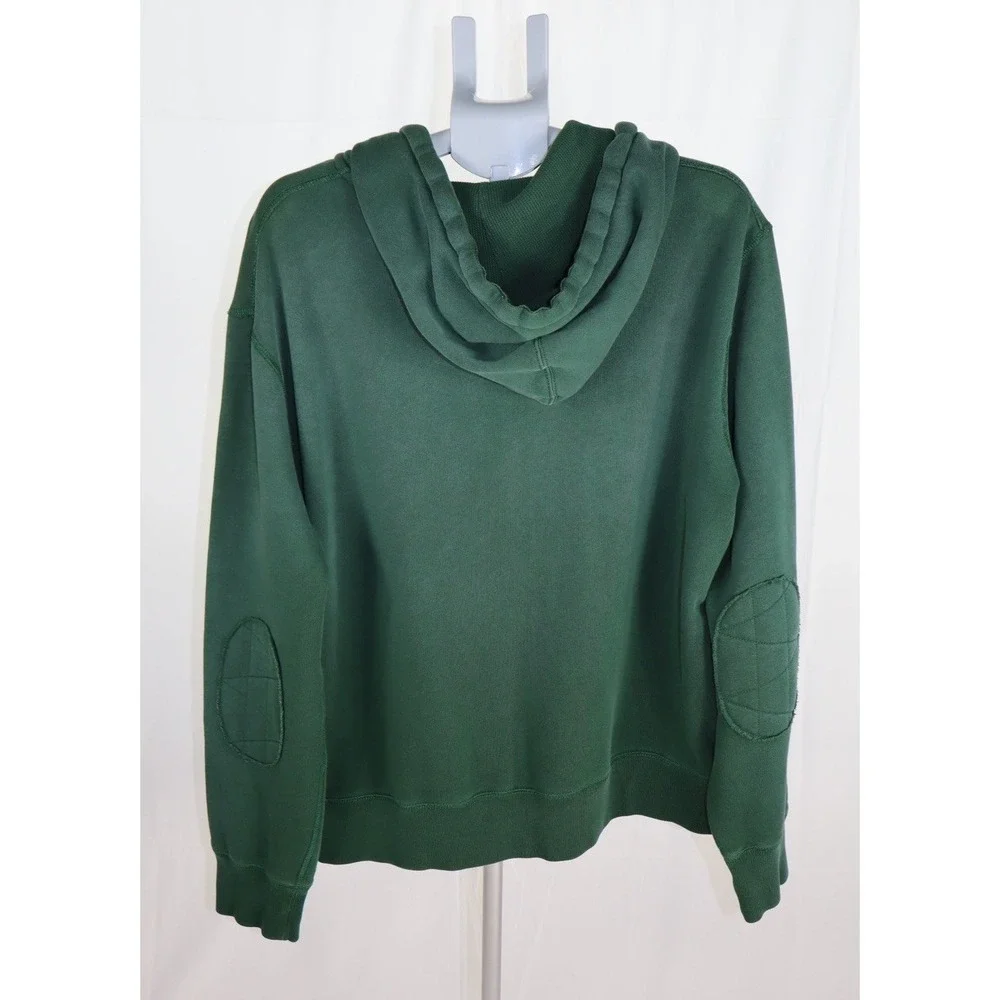 Vintage 90s Polo Ralph Lauren Hoodie Mens 2XL Green Henley Button Pullover